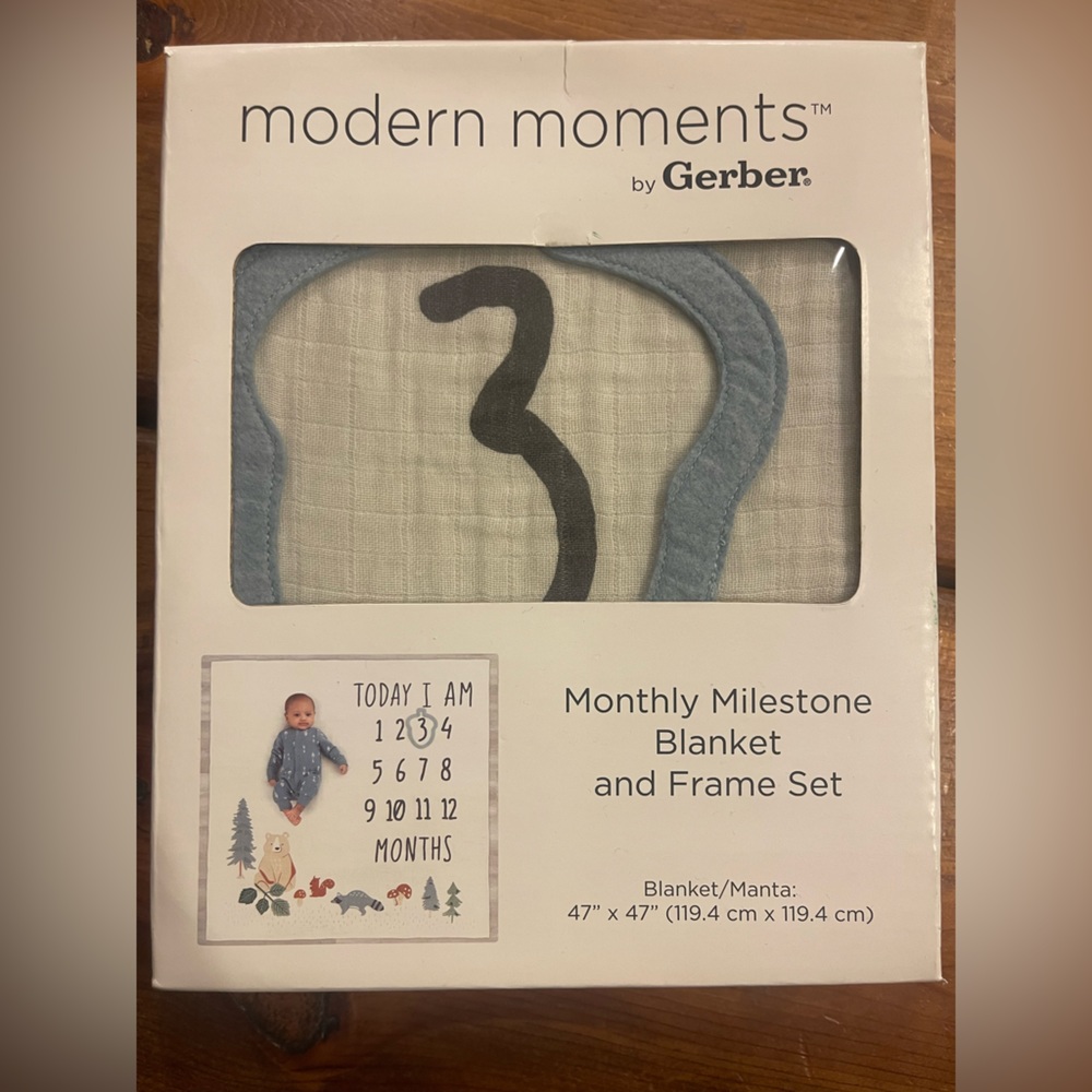 Modern moments milestone blanket
